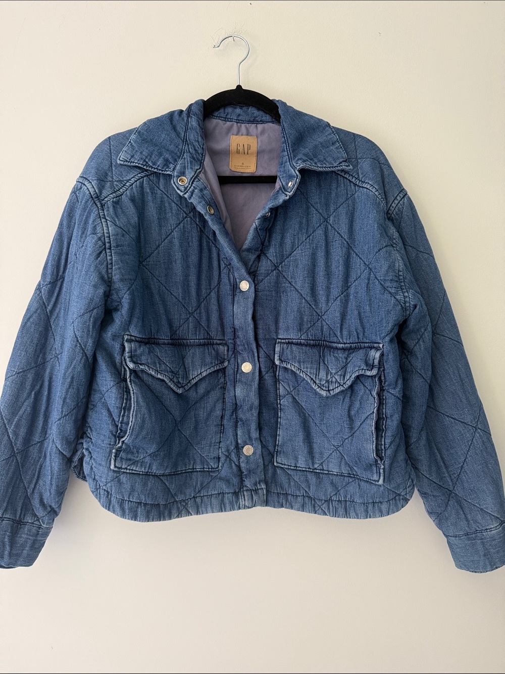 Gap Oversized Quilted Denim Jacket